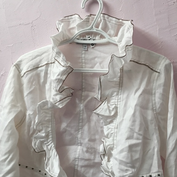 Svetlana Studded + Laced Baronesses Blouse Shirt - Picture 2 of 9